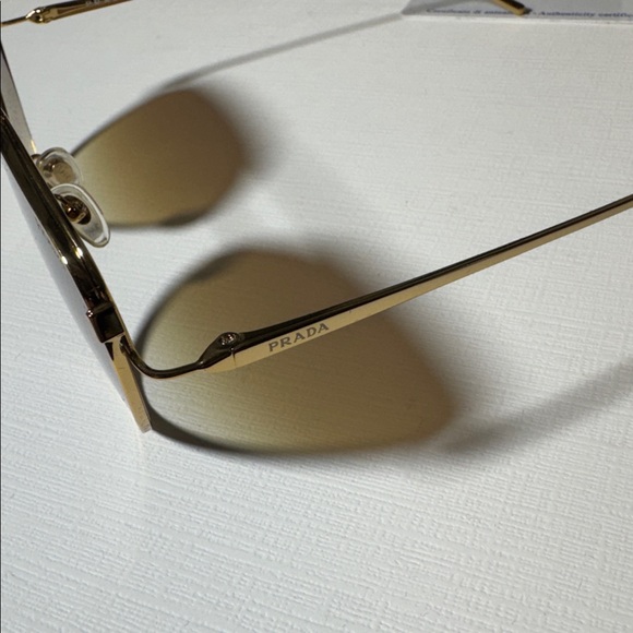 Prada womens Cinema Evolution pale gold metal 62 15 140 sunglasses EUC - Picture 11 of 11